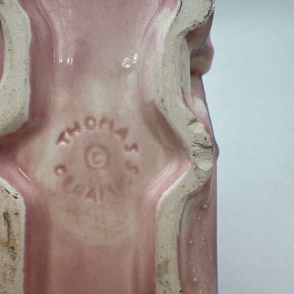 Vintage Baby Train Vase Planter Pink and Blue - Picture 5 of 7